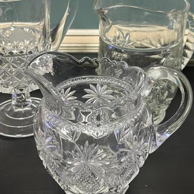 Crystals Creamers, mug and bowl