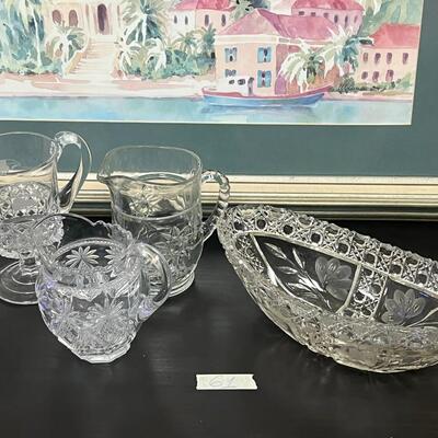 Crystals Creamers, mug and bowl