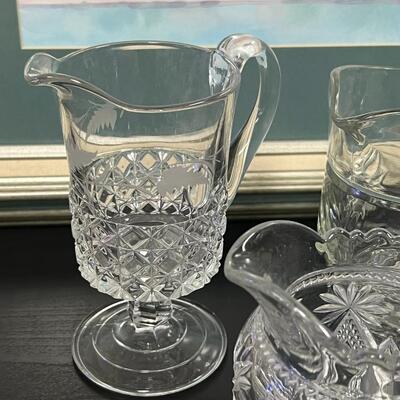 Crystals Creamers, mug and bowl