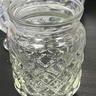 Nice lot of Crystal Cups, Sugar and Creamer Bowls