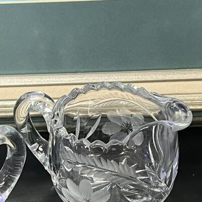Nice lot of Crystal Cups, Sugar and Creamer Bowls