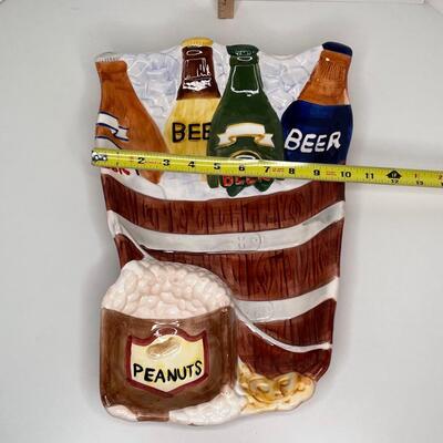 Ceramic Fun Beer and Nut Tray