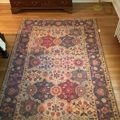 Lot. F - 1132  Vintage Floral Micro Hook Rug