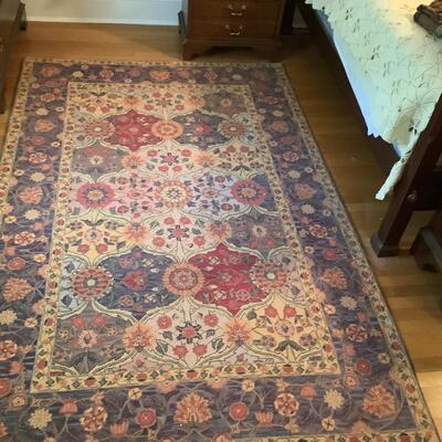 Lot. F - 1132  Vintage Floral Micro Hook Rug