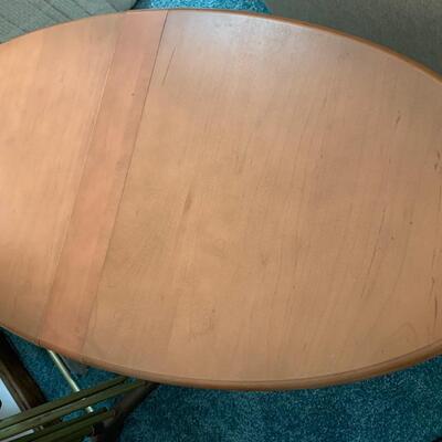 Unusual Drop Leaf Space Saver Oval Table