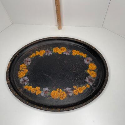 Antique Americana Black Tray