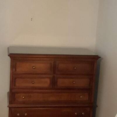 Lot. F - 1135. Vintage Sumter Cabinet Co. Glass-top Chest on Chest