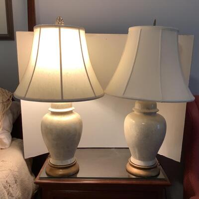 Lot. F - 1137. Pair of Faux Marble Lamps