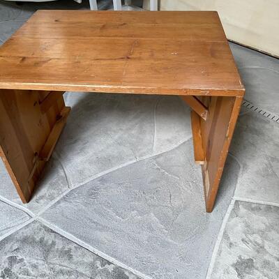 Large Square Pine TableVintage