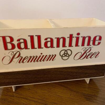 Vintage Ballantine Beer Bar Top Napkin Coaster Holder