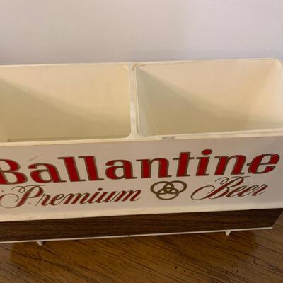 Vintage Ballantine Beer Bar Top Napkin Coaster Holder