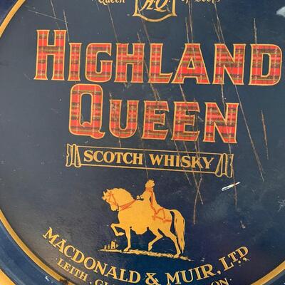 Authentic Vintage Highland Queen Scotch Tray