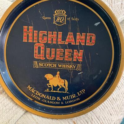 Authentic Vintage Highland Queen Scotch Tray