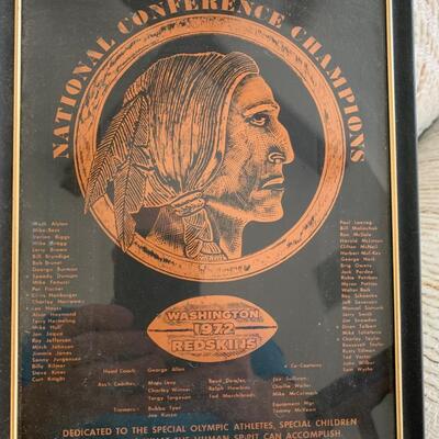 1972 Washington Redskins Memorabilia