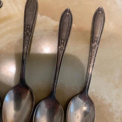 Antique Travel Spoon Silver Plate Spoons Including Rolex