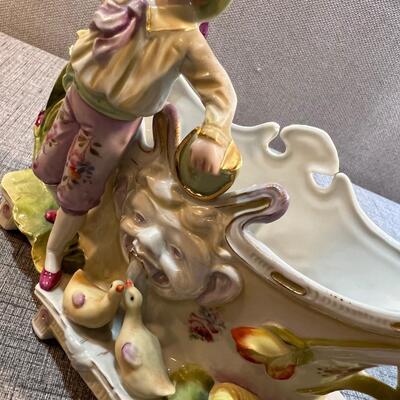 Boy at the Well Meissen Bowl or Vase