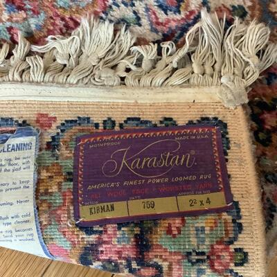 A1019 Vintage Karastan Kirman Rug 2'2" x 4'