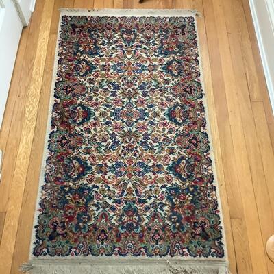 A1020 Vintage Karastan Kirman Wool Rug 2'6