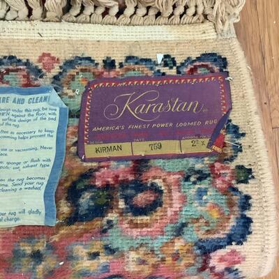 A1021 Vintage Karastan Kirman Wool Rug 2'5