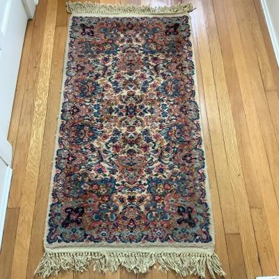 A1022 Vintage Karastan Kirman Wool Rug 2'4