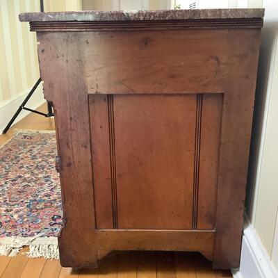 A1023 Victorian Eastlake Marble Top Dresser