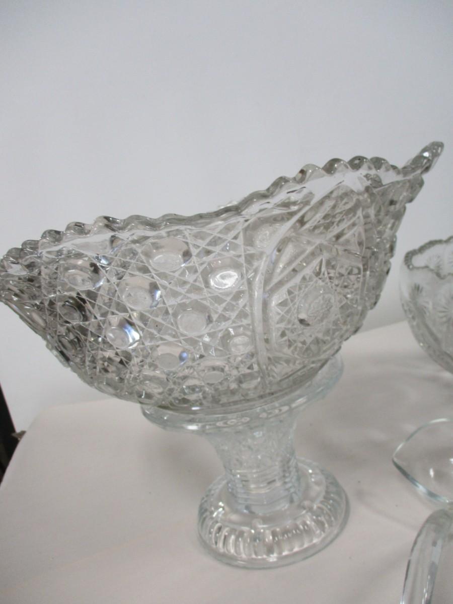 Punch Bowls With Glasses & Ladle