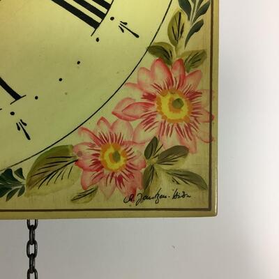 L1033 Handpainted Black Forest Wall Clock