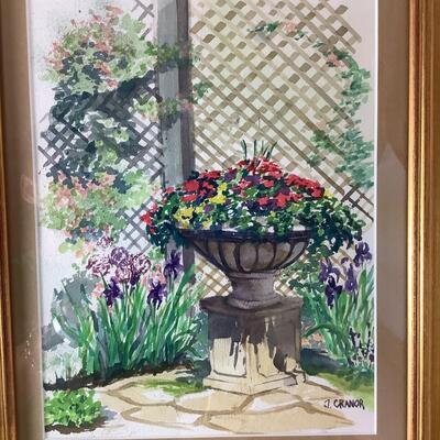 L1034 Original Floral Watercolor by J. Cranor