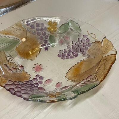 Vintage Savoir Vivre Crystal Cornucopia Pattern Serving Bowl