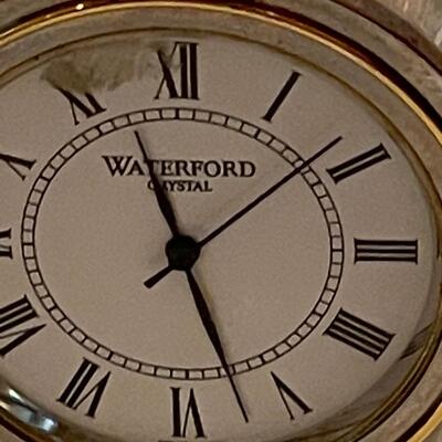 Vintage 1980's Waterford Crystal Desk Clock