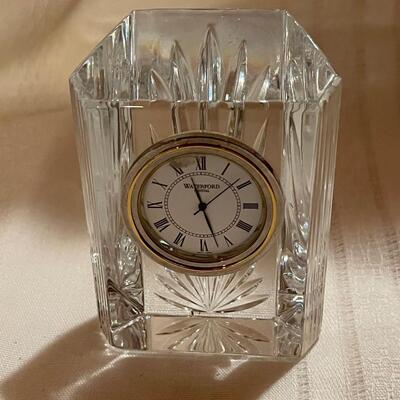 Vintage 1980's Waterford Crystal Desk Clock