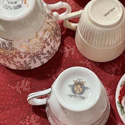 Seven Piece Set of Vintage Demitasse Cups and Saucers