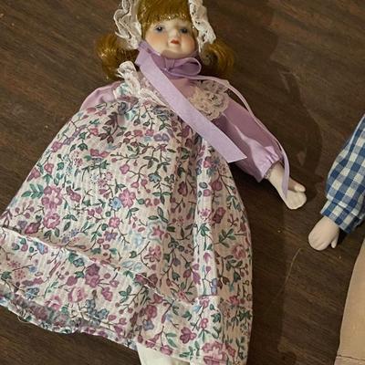 Set of Three Porcelain Dolls