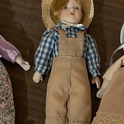 Set of Three Porcelain Dolls