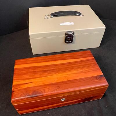 Lot 156. Cash Box and Cedar Box