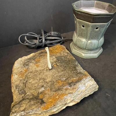 Lot 157. Flaming Rock and Scented Wax Warmer