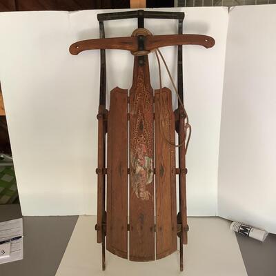 G1103 Vintage Flexible Flyer Wood & Metal Sled