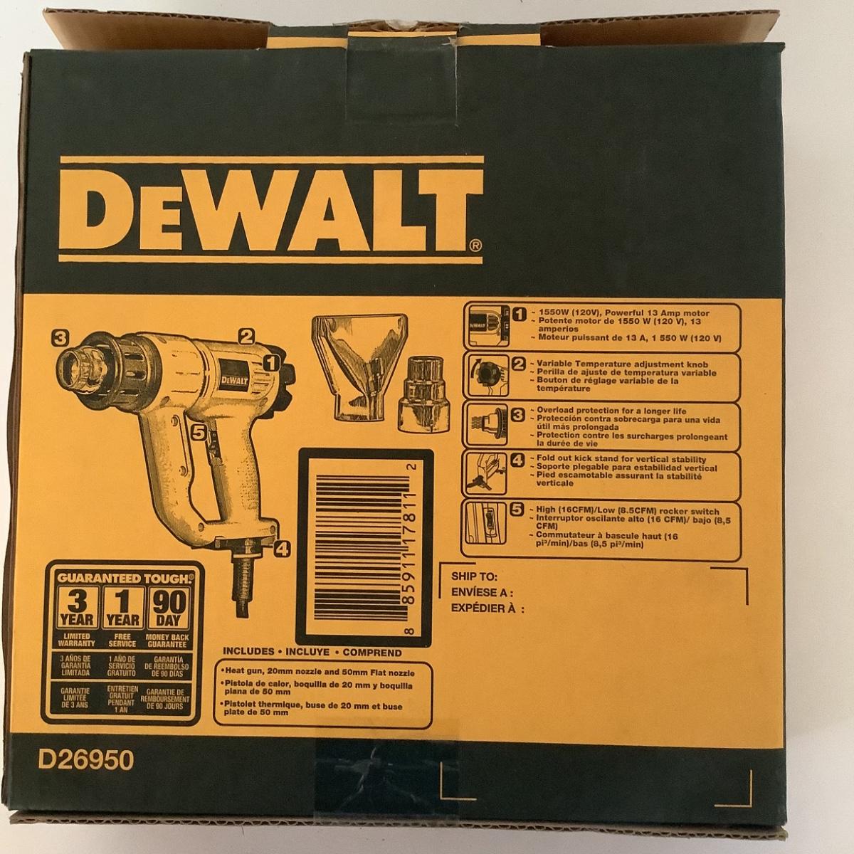 G1105 DeWalt Model D26950 Heat Gun