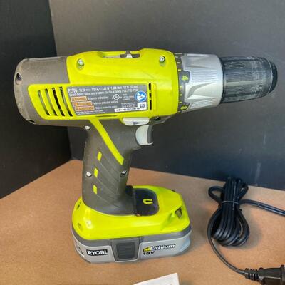 Lot 30. Ryobi 18 volt Cordless Drill with Charger