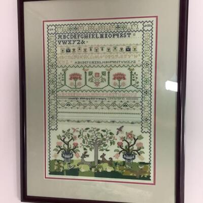 L1043 Large Williamsburg "The Chase " Cross stitch Sampler