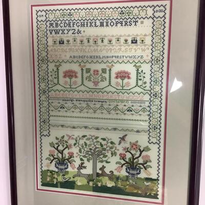 L1043 Large Williamsburg "The Chase " Cross stitch Sampler