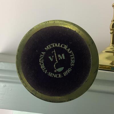 L1047 Set of 4 Virginia Metal Crafters and Baldwin Brass Candlesticks