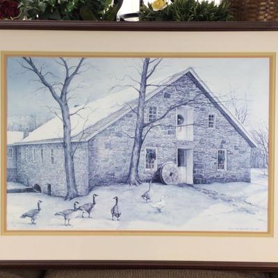 B1077 "The Daily Beggars' Holiday Geese Print by Dan Campanelli