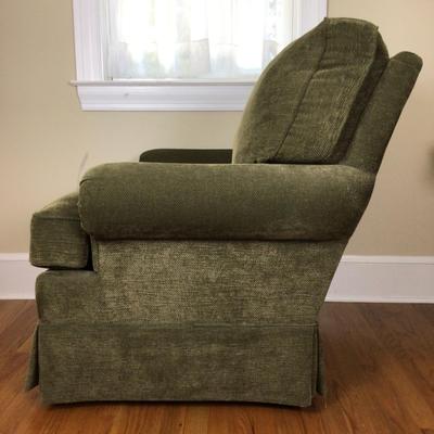 B1083 Green Upholstered Club Arm Chair