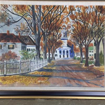 B1085 Original Landscape Acrylic on Canvas Painting by Clara Wist