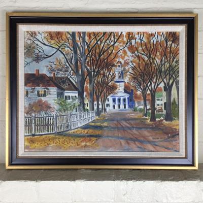 B1085 Original Landscape Acrylic on Canvas Painting by Clara Wist