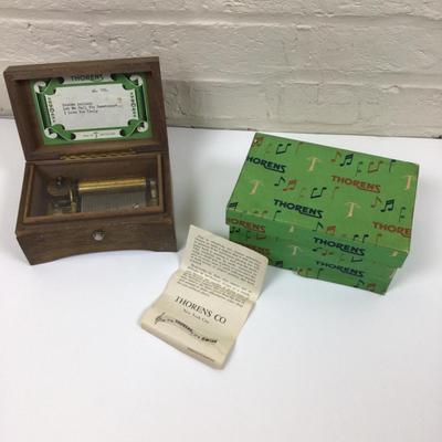 B1091 Vintage Thorens Music Box & Two Vintage Books