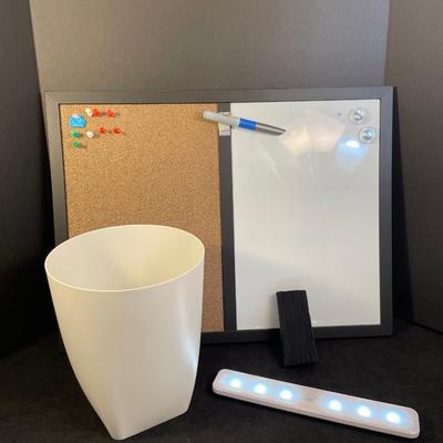 Lot 181. Dry Erase Board & Wastebasket