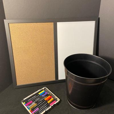 Lot 183. Bulletin Board and Wastebasket