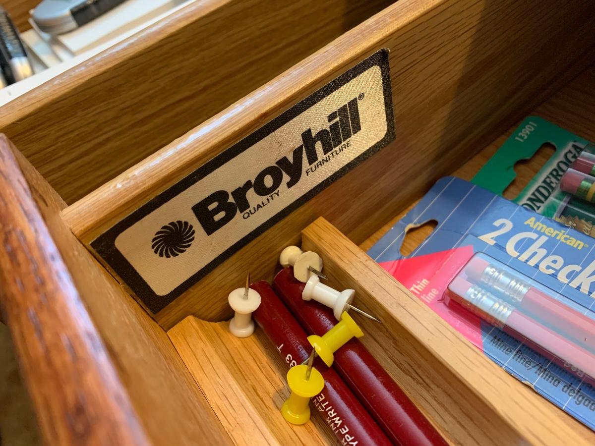 Clean Broyhill Roll Top Desk